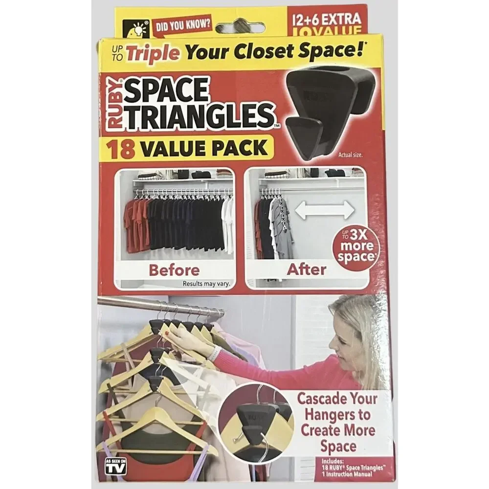 Space Saving Hangers Cascading Hooks Closet Organizer 18 Pack As Seen On TV NEW